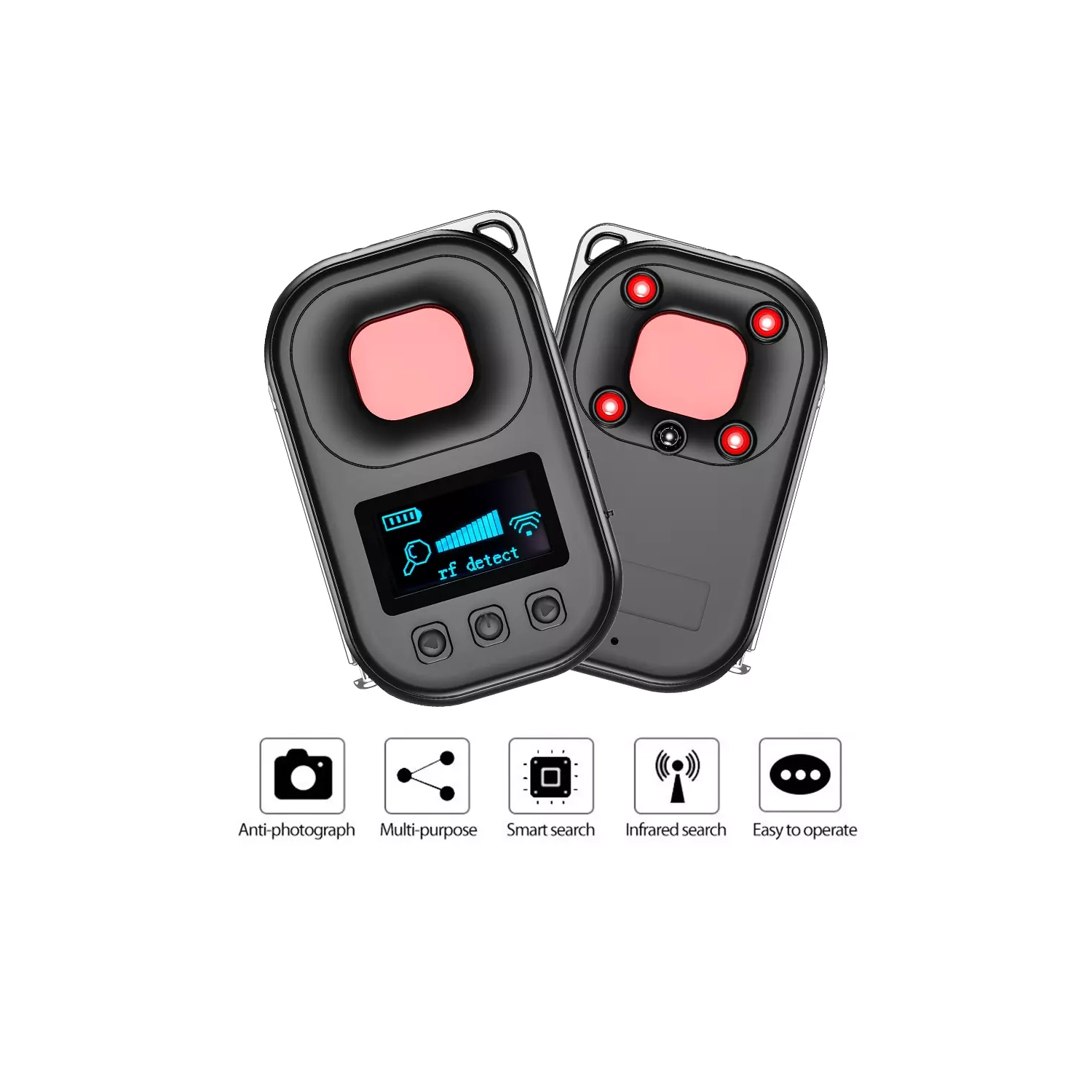 Camera detector, anti-tracking, anti-sneak photography, anti-monitoring, anti-theft, infrared light, intelligent signal detector