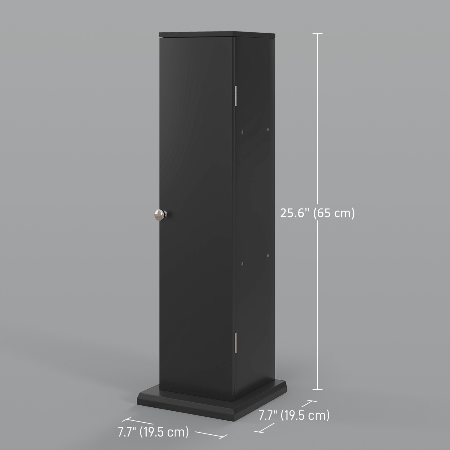 HOMCOM Toilet Paper Cabinet, Small Bathroom Corner Storage Cabinet with Doors and Shelves, Thin Storage Bathroom Organizer for Paper Shampoo, Black