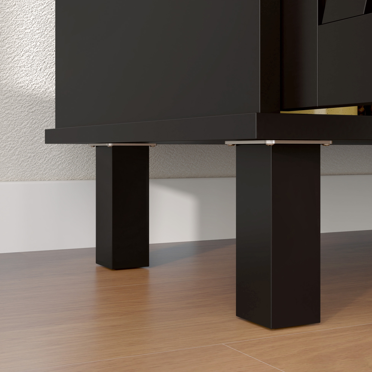 Armoire de buffet de 47 po avec 4 portes de grange et 2 tablettes réglables de HOMCOM, armoire de rangement de cuisine, meuble pour téléviseur