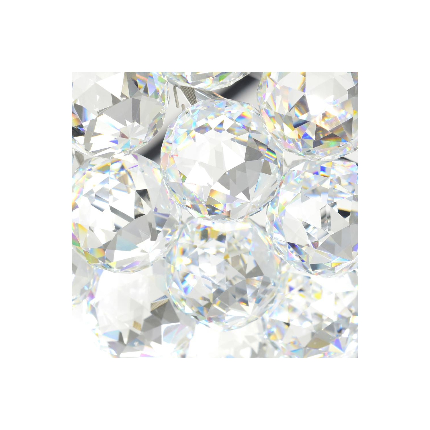 Lustre à 10 lumières en duvet Princesse au fini chromé