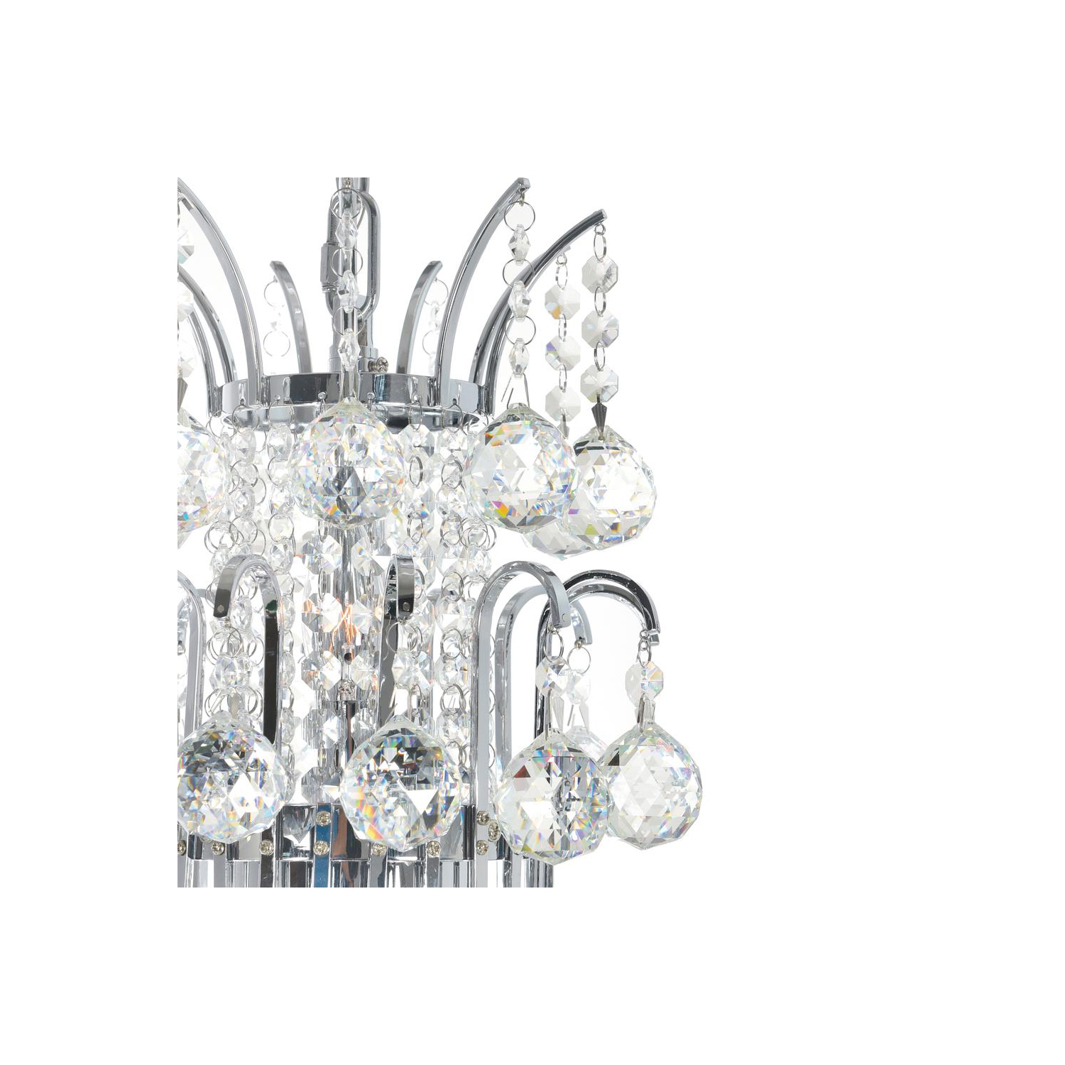 Princess 8 Light Down Chandelier With Chrome Finish