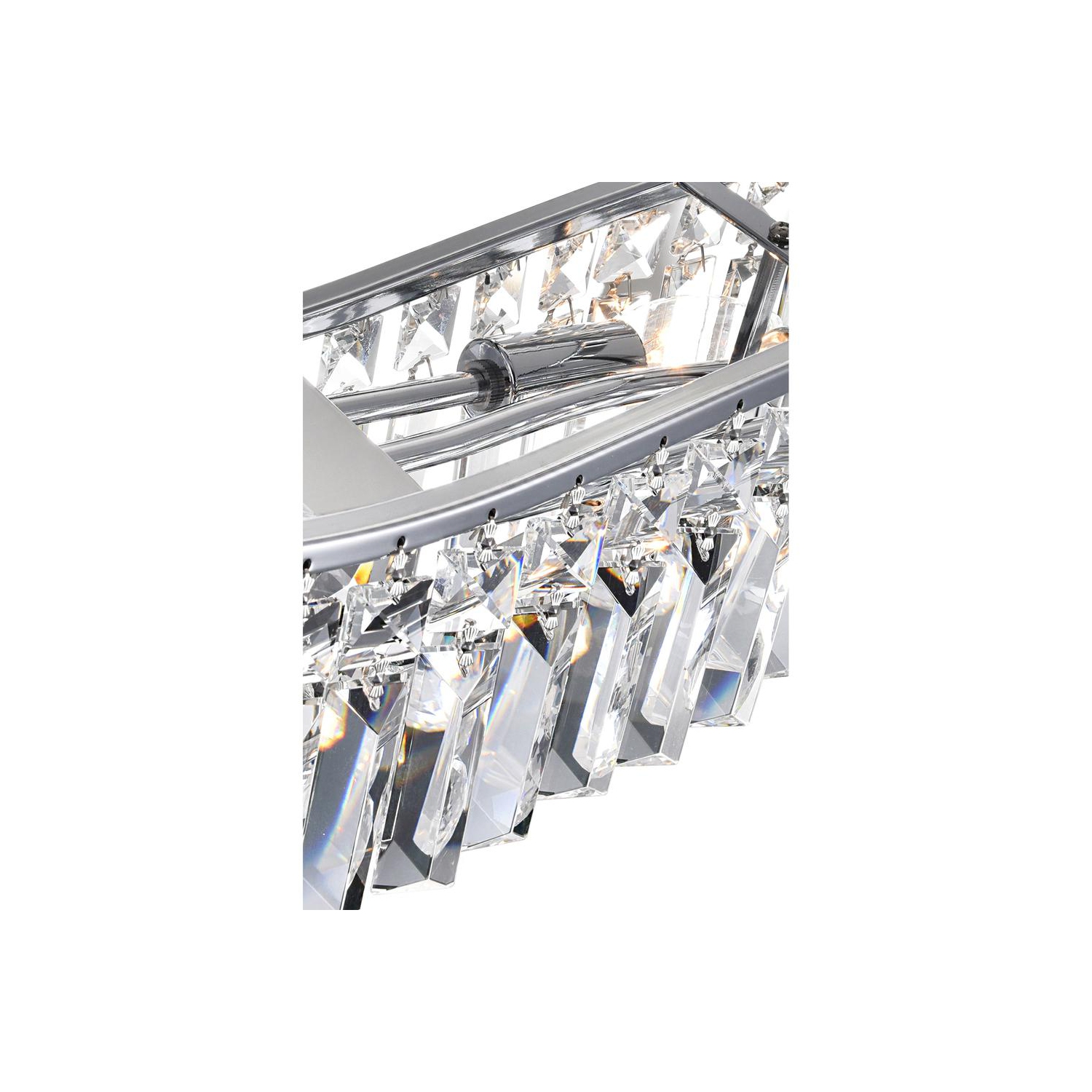 Glamorous 5 Light Down Chandelier With Chrome Finish