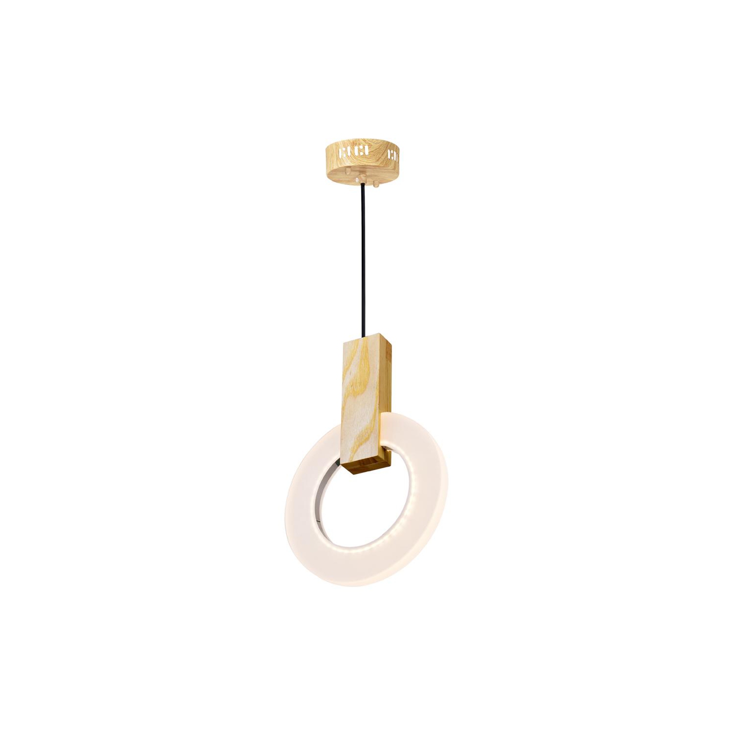 Anello LED Mini Pendant With White Oak Finish