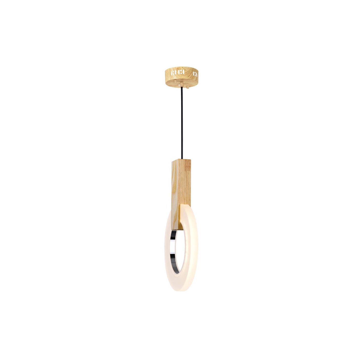 Anello LED Mini Pendant With White Oak Finish