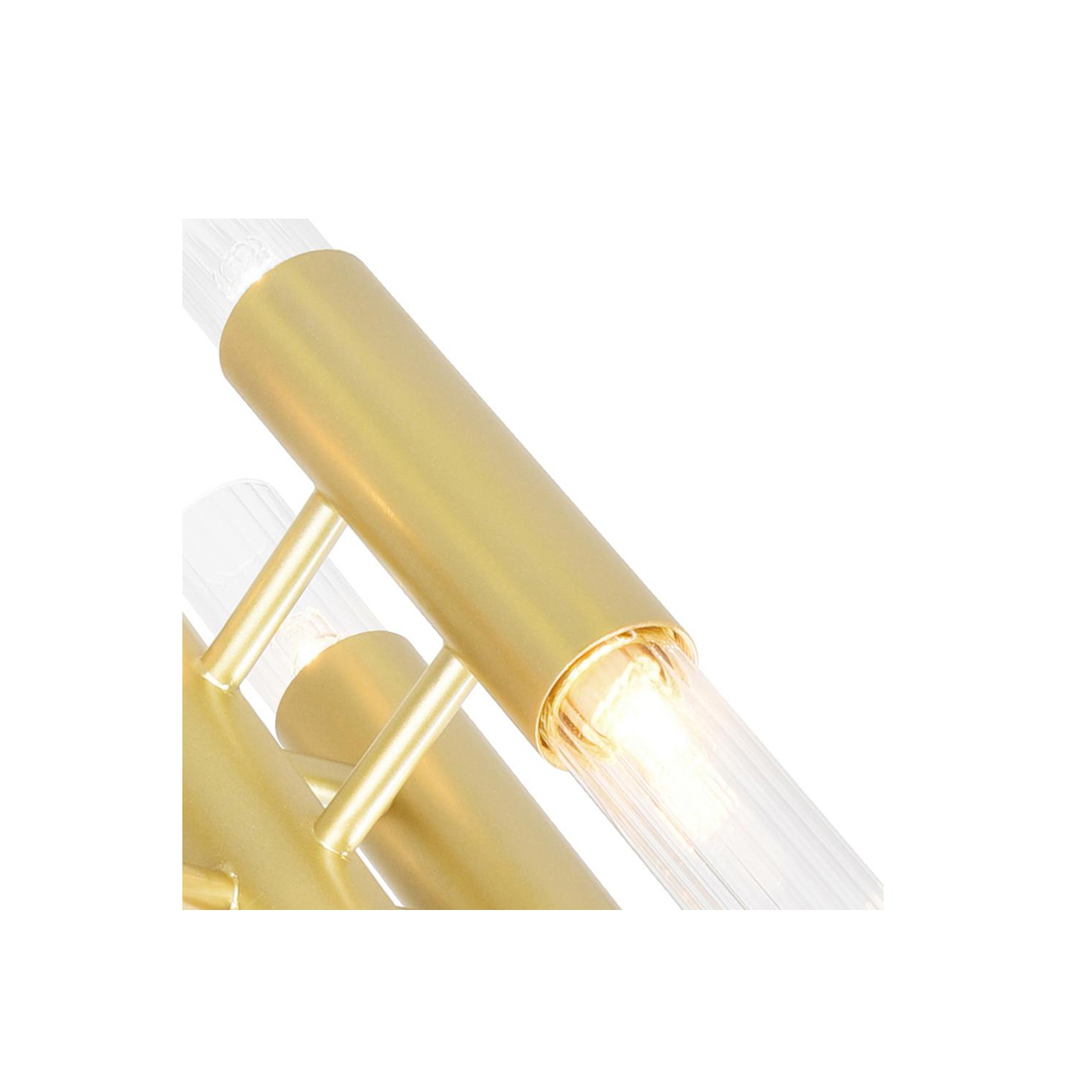 Orgue 6 Light Sconce With Satin Gold Finish