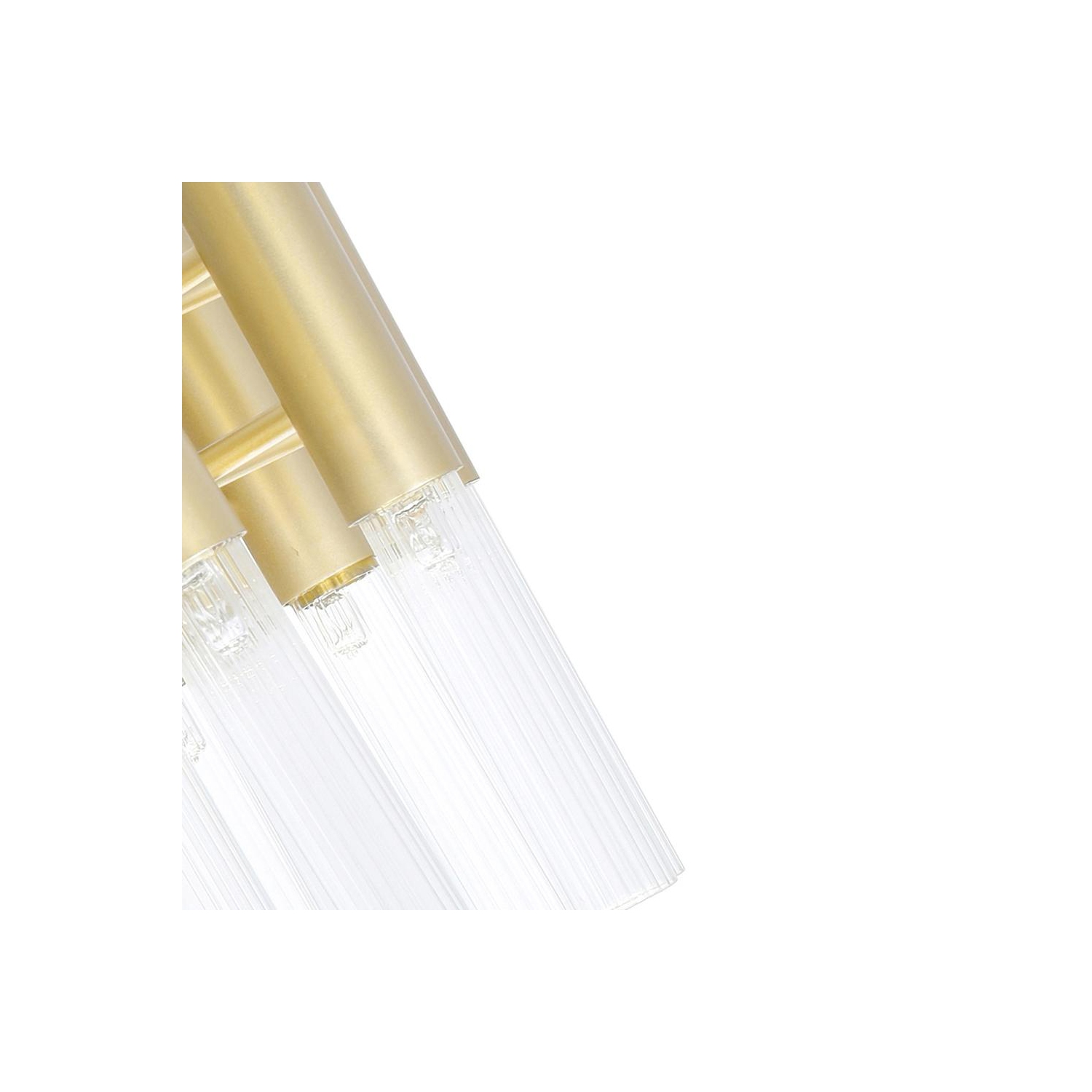 Orgue 6 Light Sconce With Satin Gold Finish