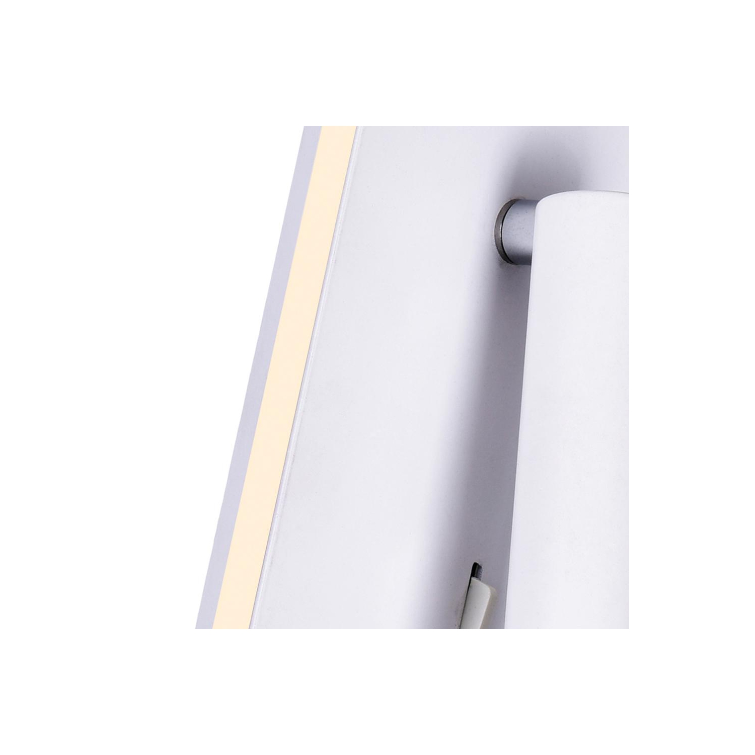 Private I LED Sconce With Matte White Finish