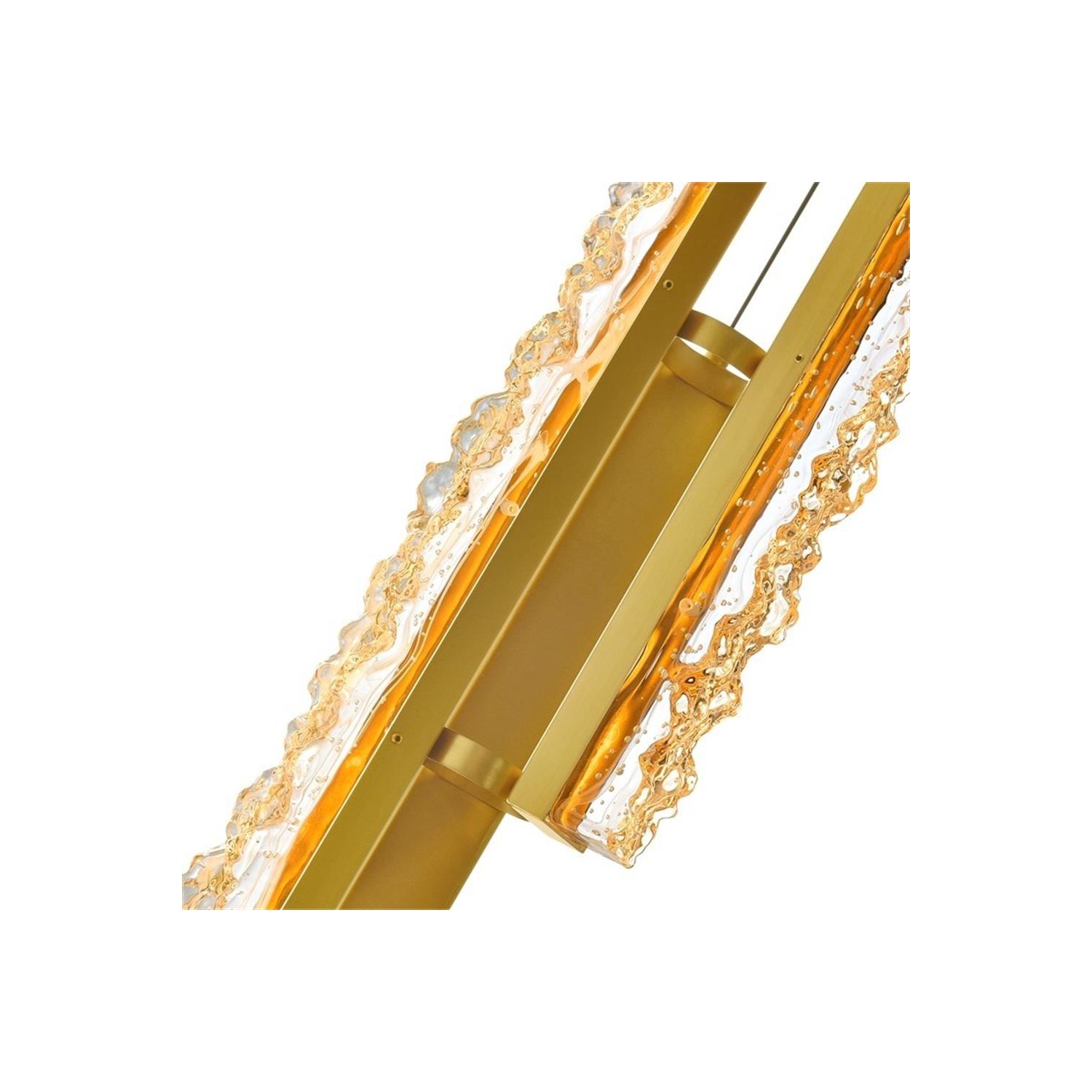 Mini luminaire suspendu LED en laiton intégré de Stagger