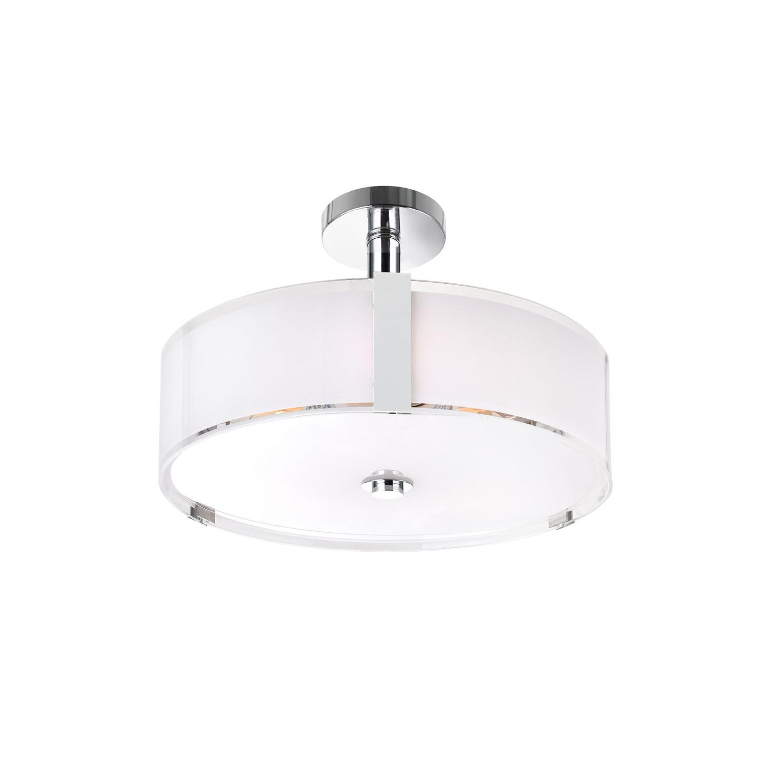 Lucie 5 Light Drum Shade Chandelier With Chrome Finish