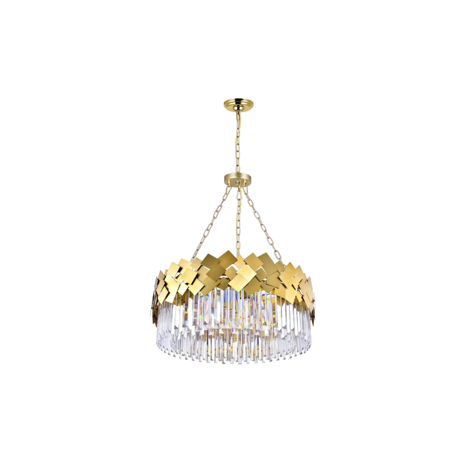 Panache 8 Light Down Chandelier With Medallion Gold Finish