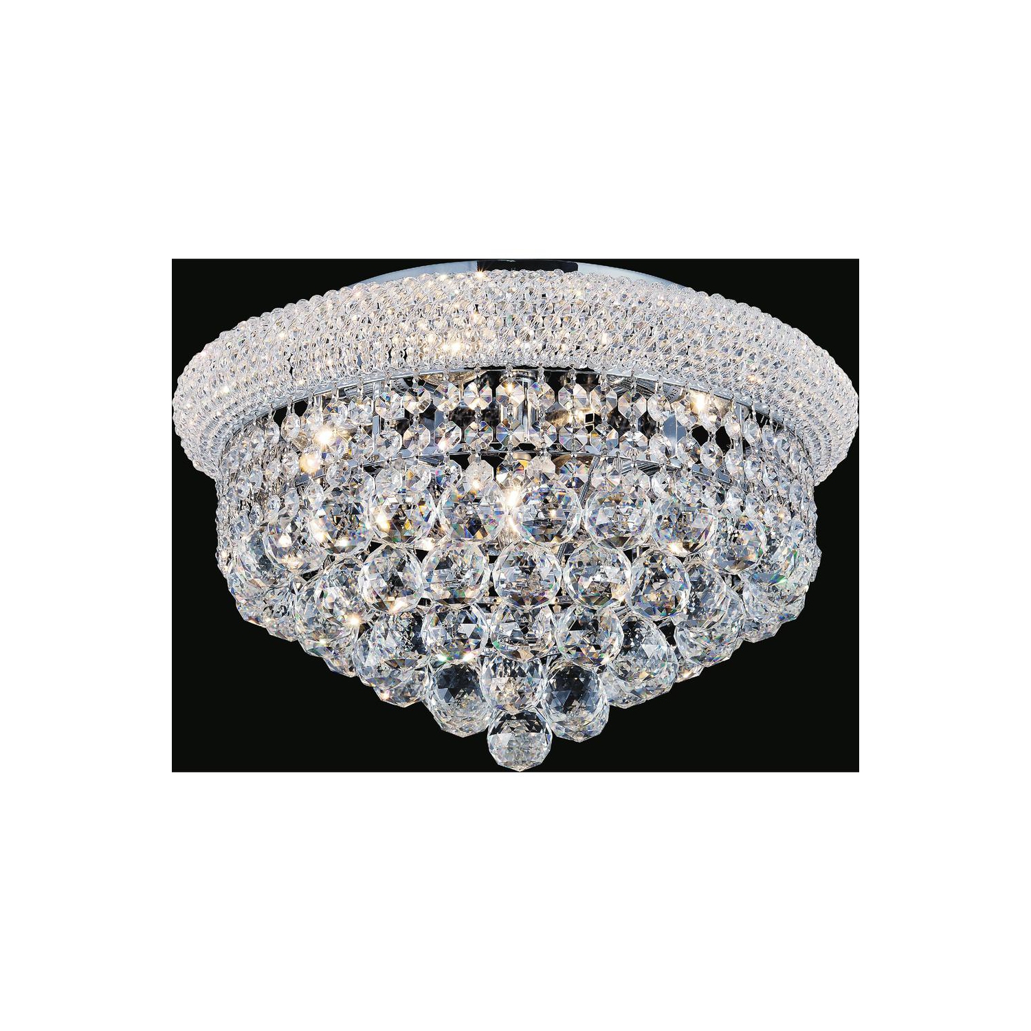 Empire 5 Light Flush Mount With Chrome Finish