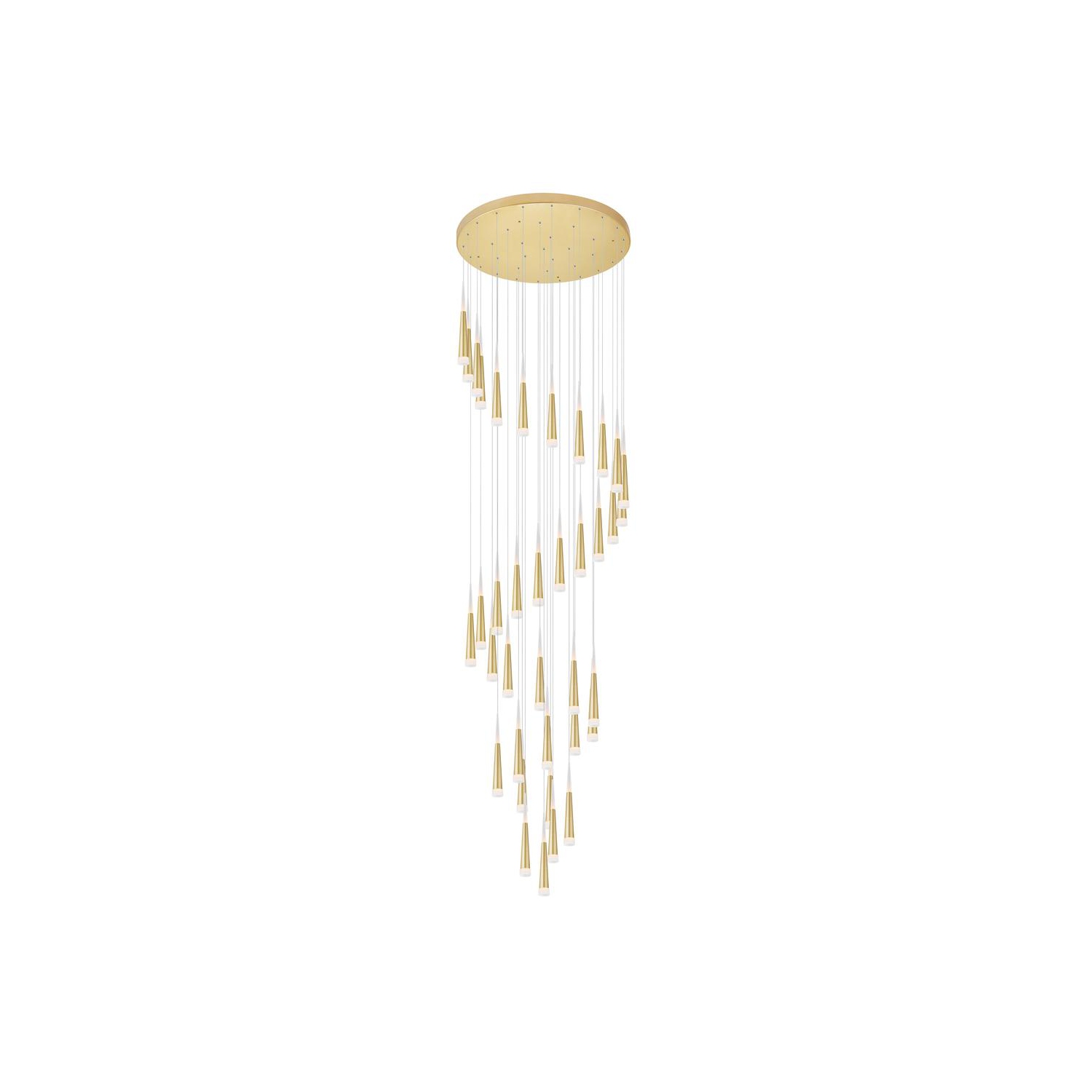 Andes LED Multi Light Pendant With Satin Gold Finish