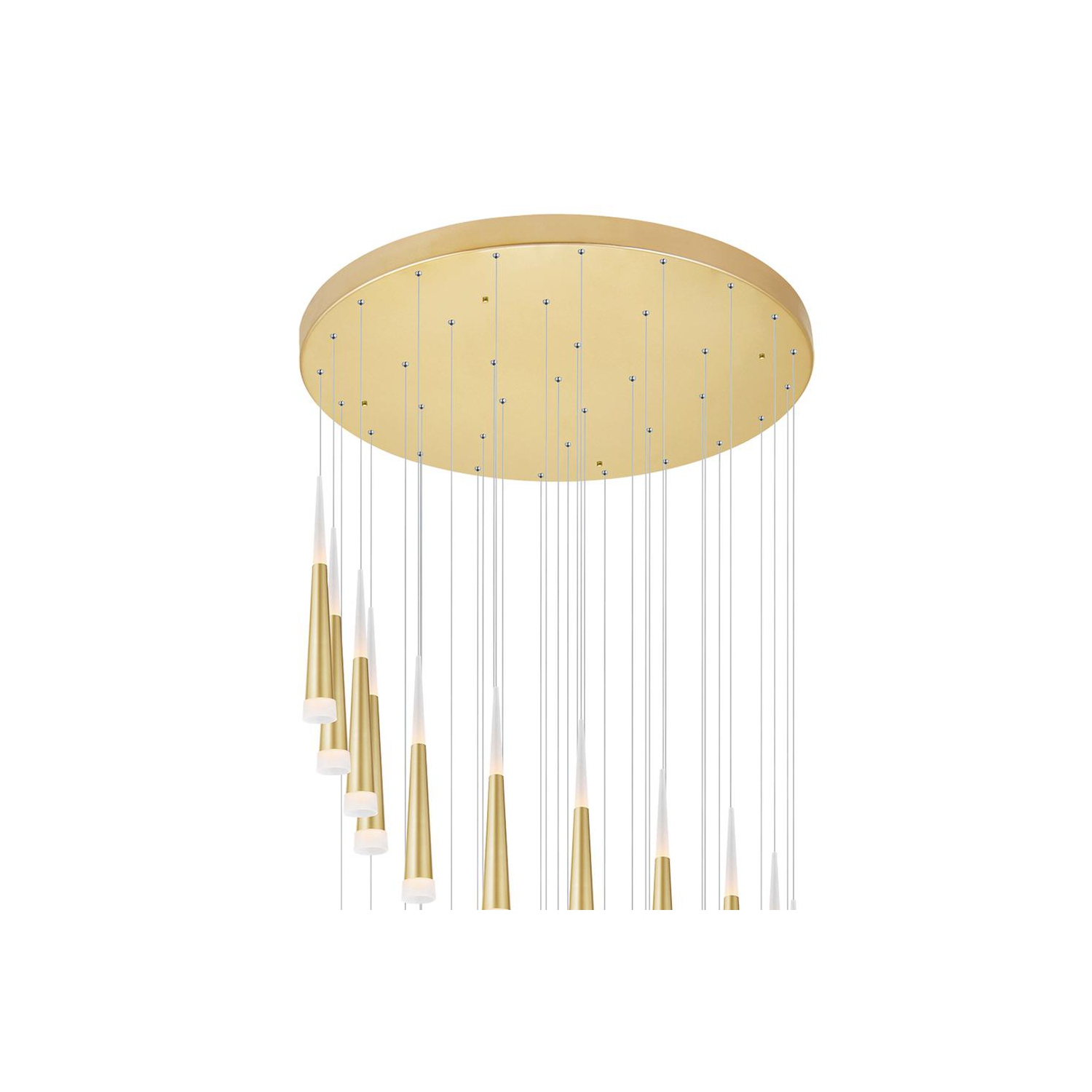 Andes LED Multi Light Pendant With Satin Gold Finish