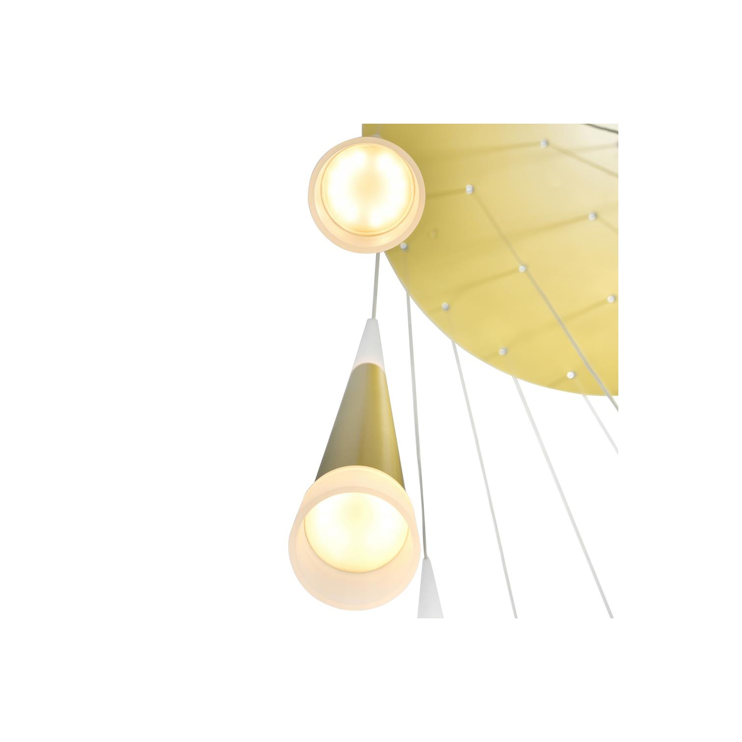 Andes LED Multi Light Pendant With Satin Gold Finish