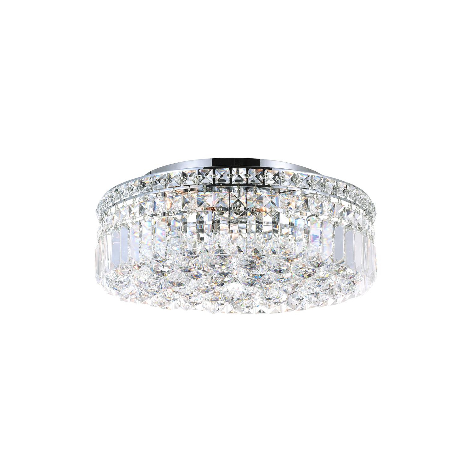 Colosseum 5 Light Flush Mount With Chrome Finish