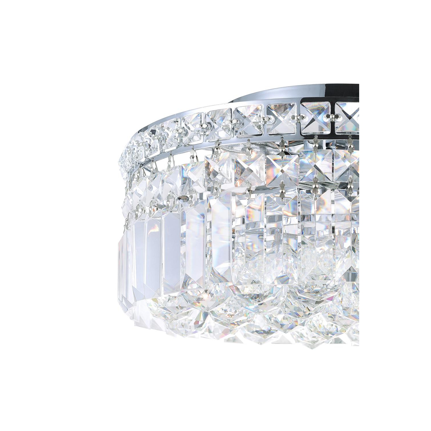 Colosseum 5 Light Flush Mount With Chrome Finish