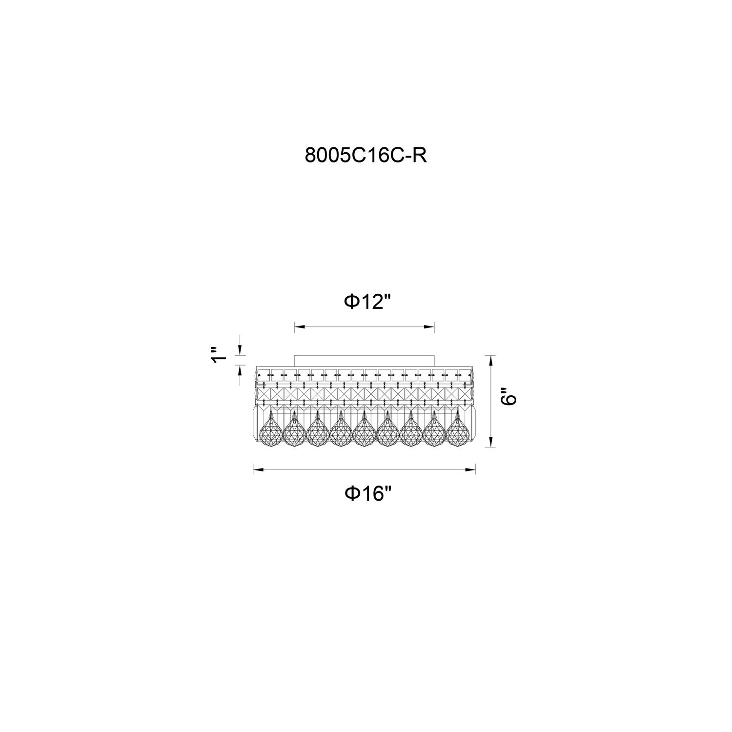 Colosseum 5 Light Flush Mount With Chrome Finish