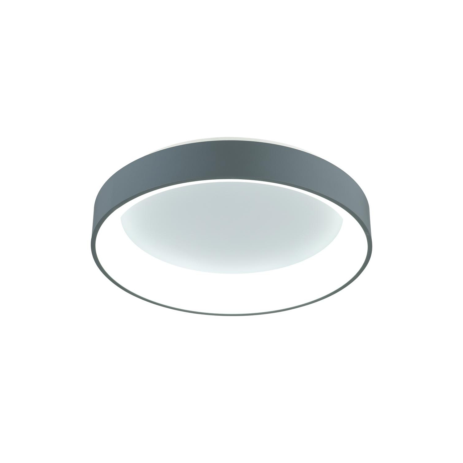 Arenal LED Drum Shade Flush Mount With Gray & White Finish