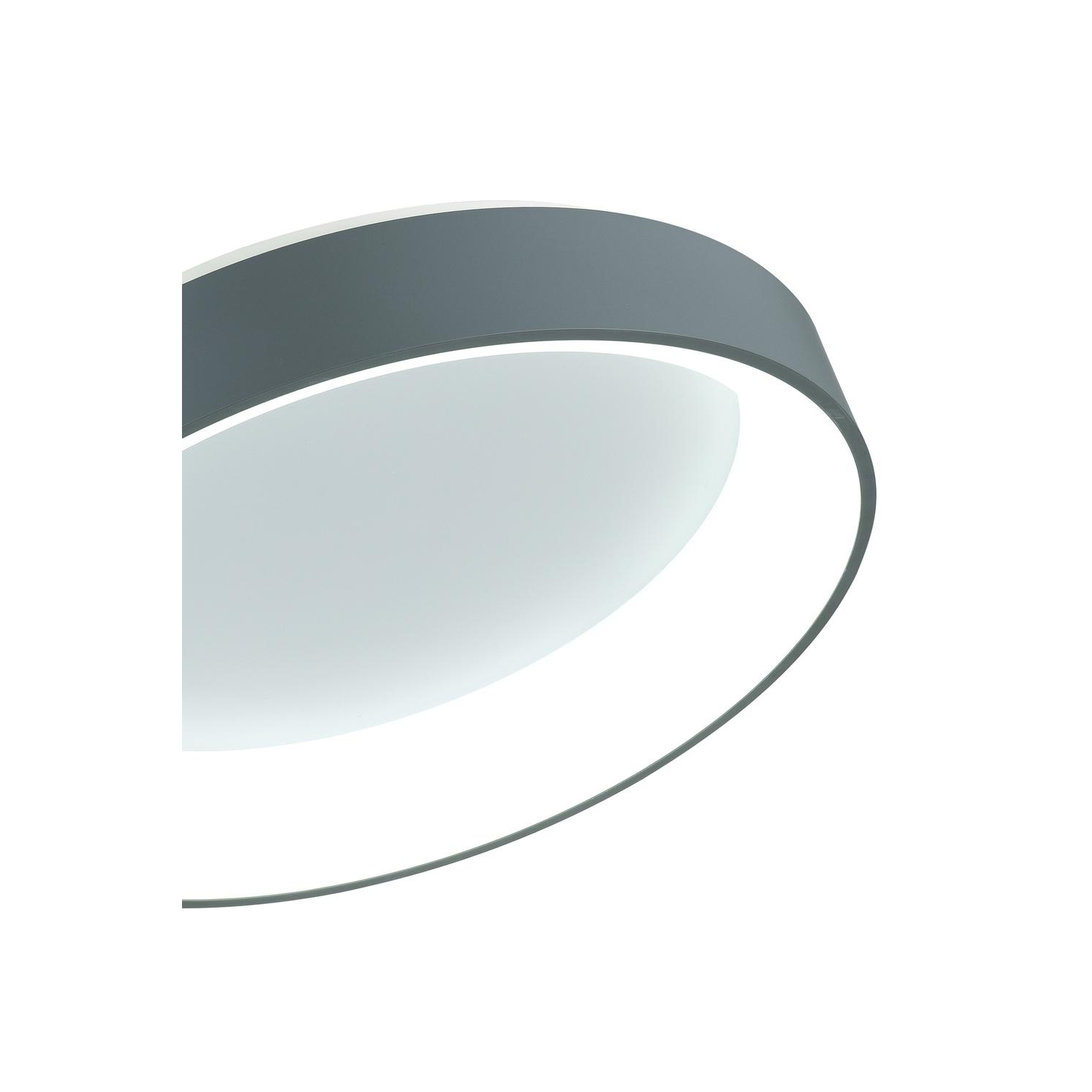 Arenal LED Drum Shade Flush Mount With Gray & White Finish