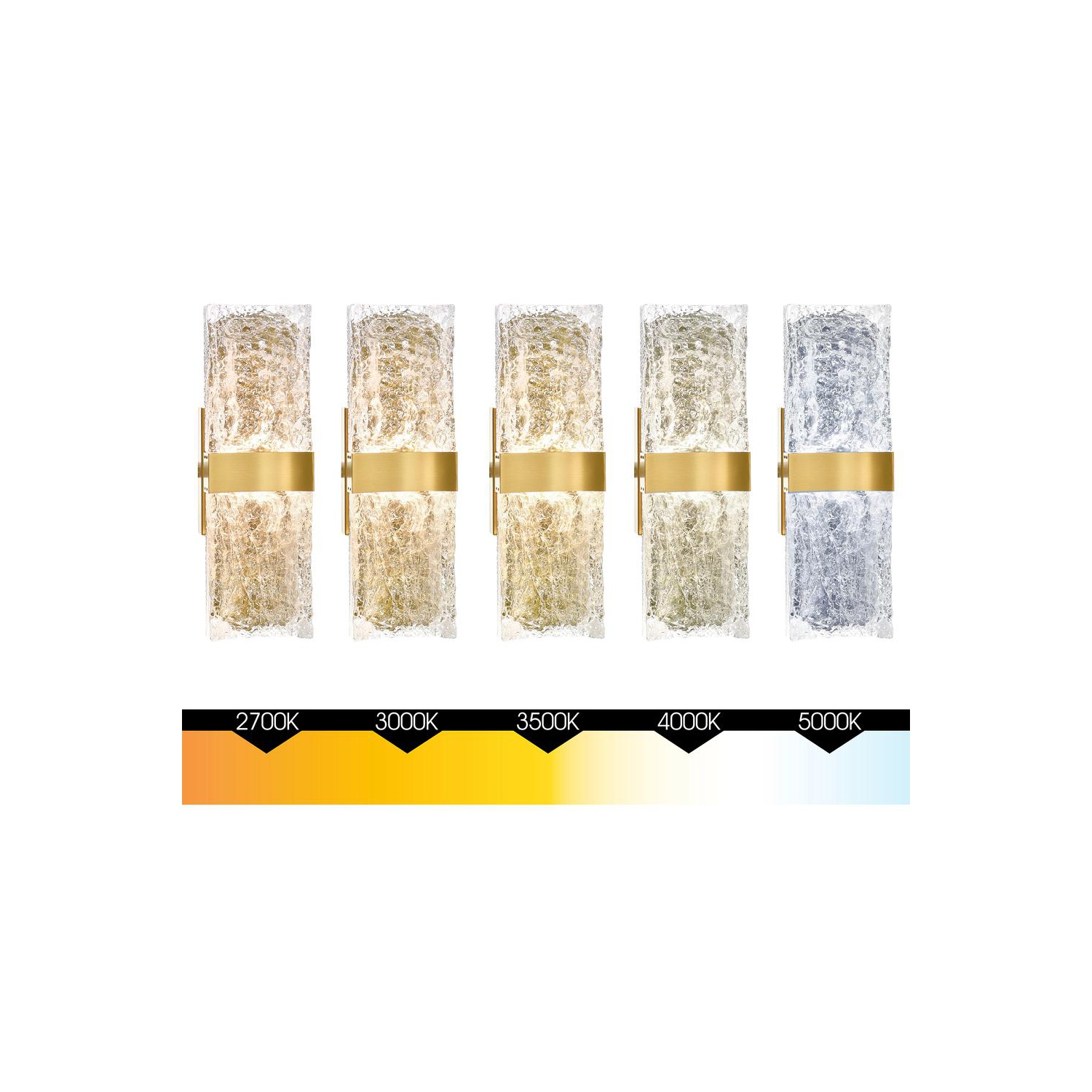 Lava Integrated LED Brass Wall Light