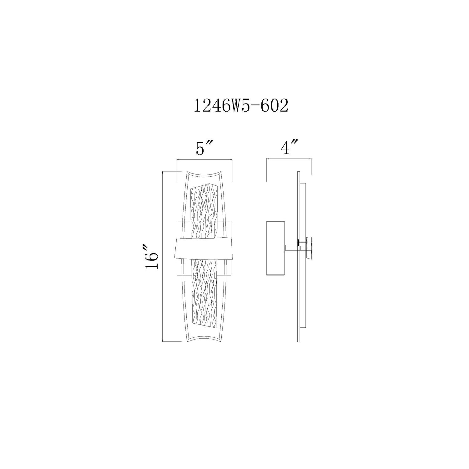Guadiana 5 in LED Satin Gold Wall Sconce