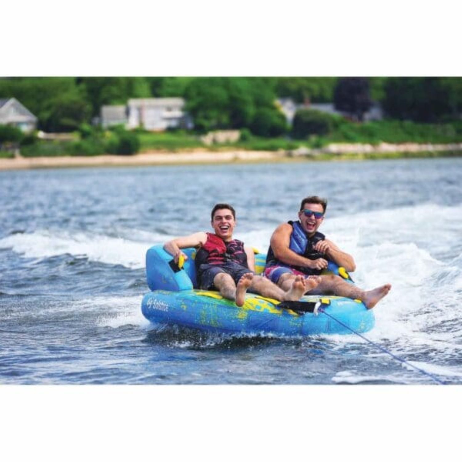 Inflatable Boomerang 2-Person Towable Water Raft - 64" - Blue