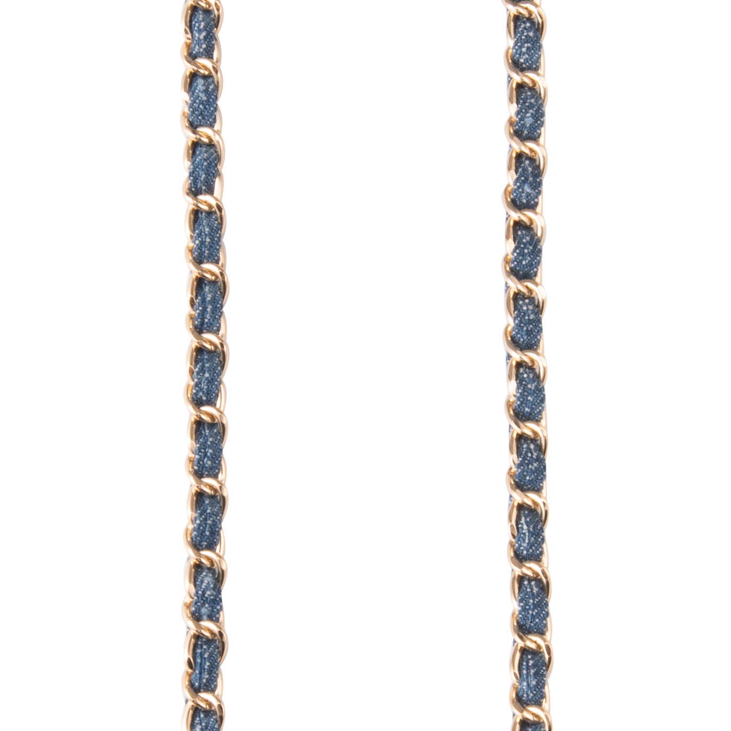 Artikl Denim & Metal Chain Phone Strap - Medium Blue