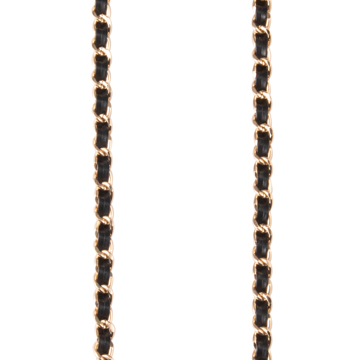 Bracelet de téléphone en cuir végétalien et chaîne en métal d'Artikl - Noir et doré