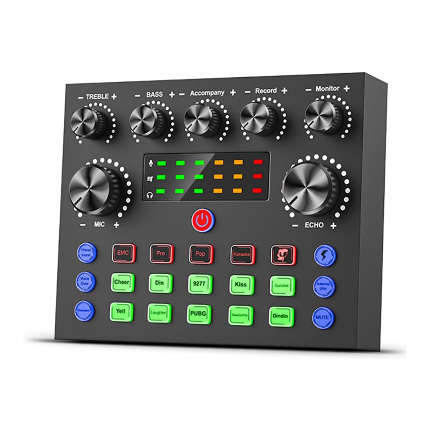 Podcast Recording Equipment with Voice changer,Podcast Mixer,Sound Card,DJ Audio Mixer Interface for PC Game Live Streaming or Podcast/Live Sound