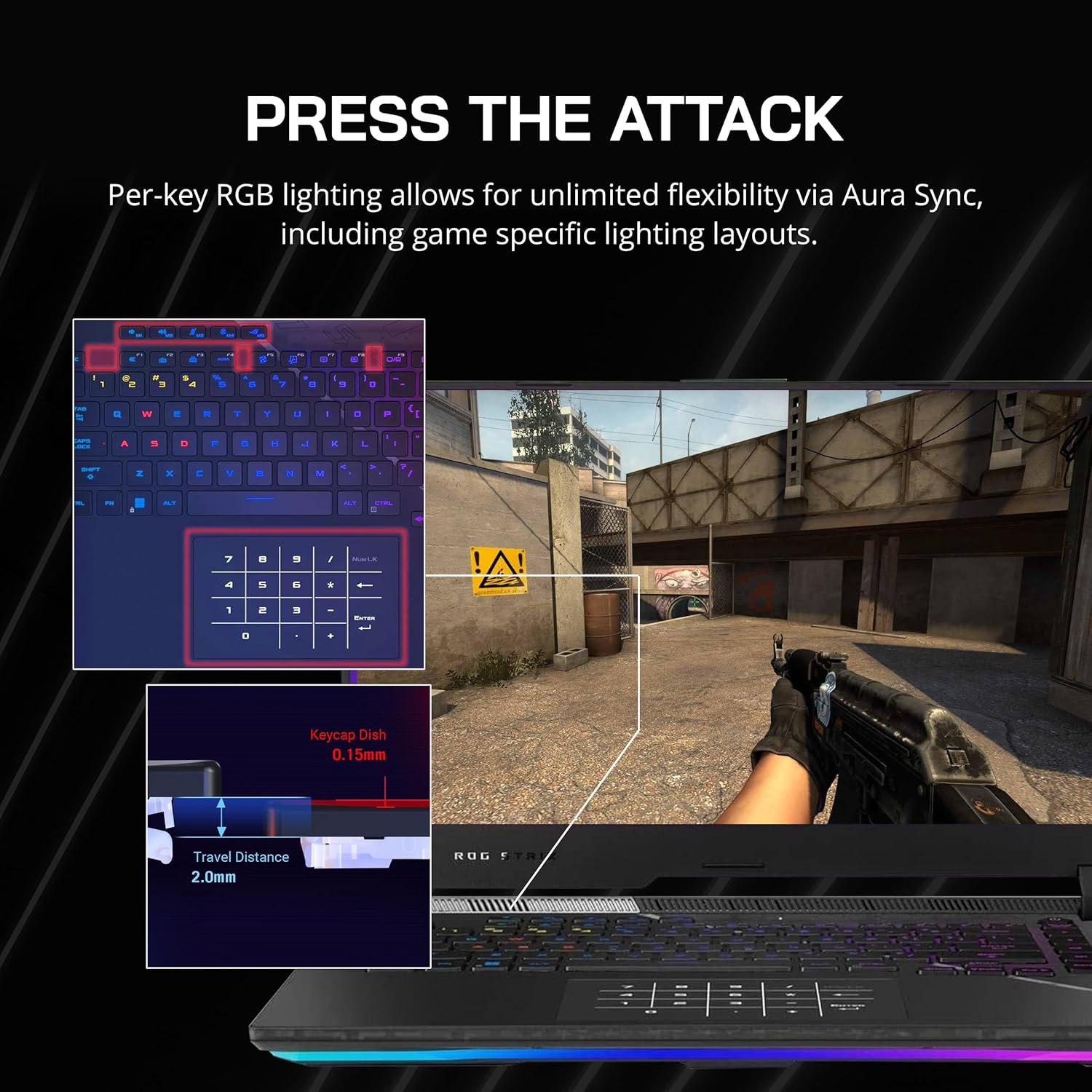 Refurbished - ASUS ROG Strix Scar 15.6" 240Hz QHD Gaming Laptop, Intel i9 12900H, 64GB DDR5 RAM, 4TB SSD, RGB Backlit Keyboard, NVIDIA GeForce RTX