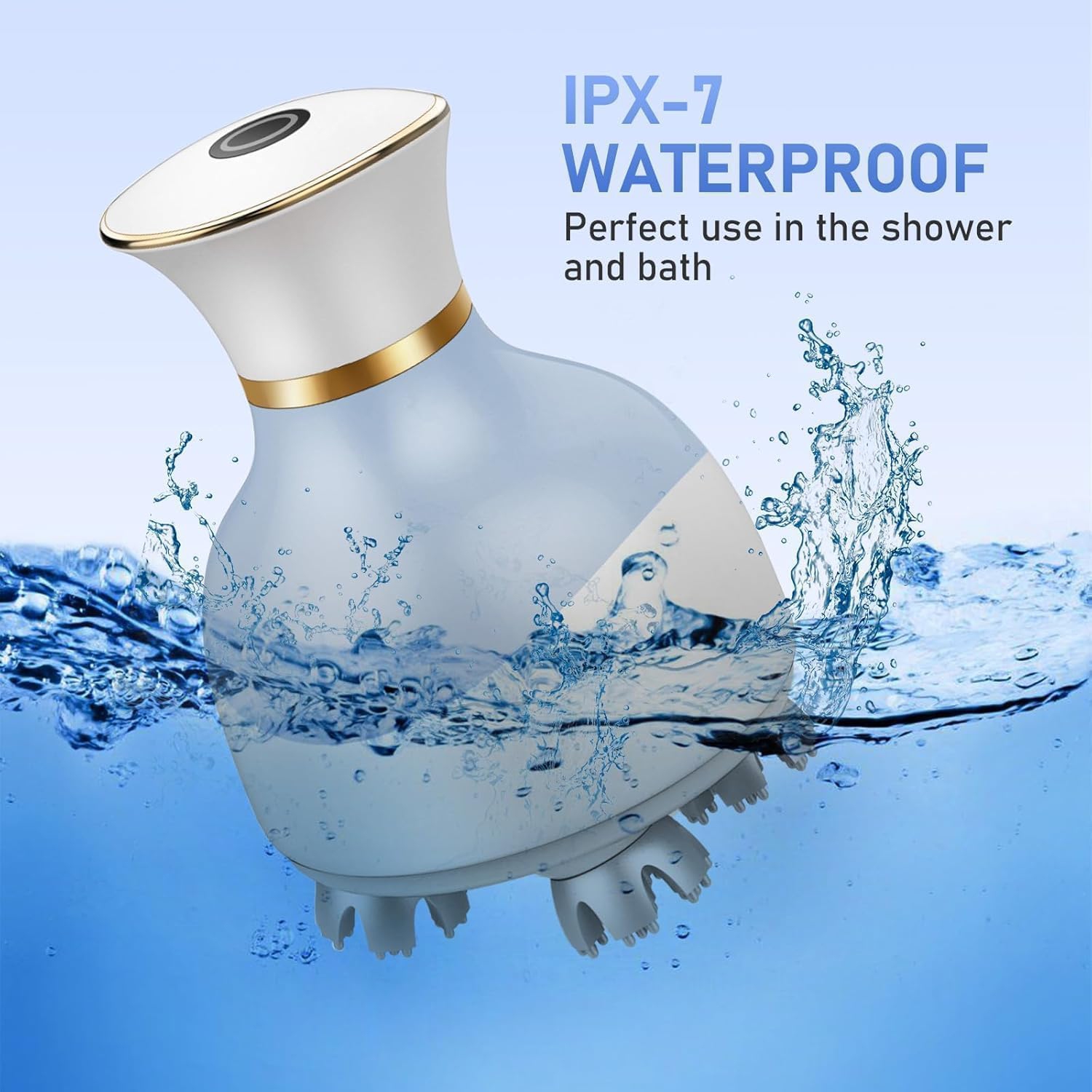 Electric Cordless Hair Scalp Massager with Kneading Massage Nodes,Handheld Portable Head Scratcher Massager,Head Massager for Hair Growth & Stress