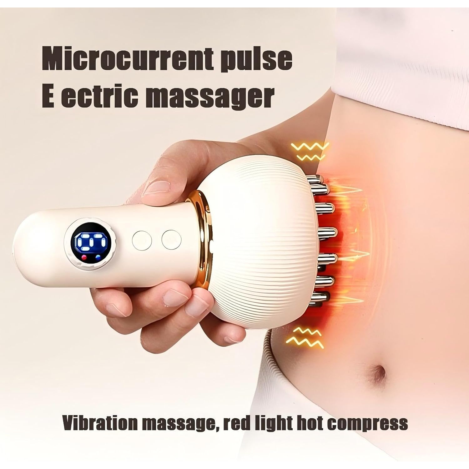 Electric Meridian Massage Device,9-Speed Digital Display Massager,Cupping Therapy Massage Brush