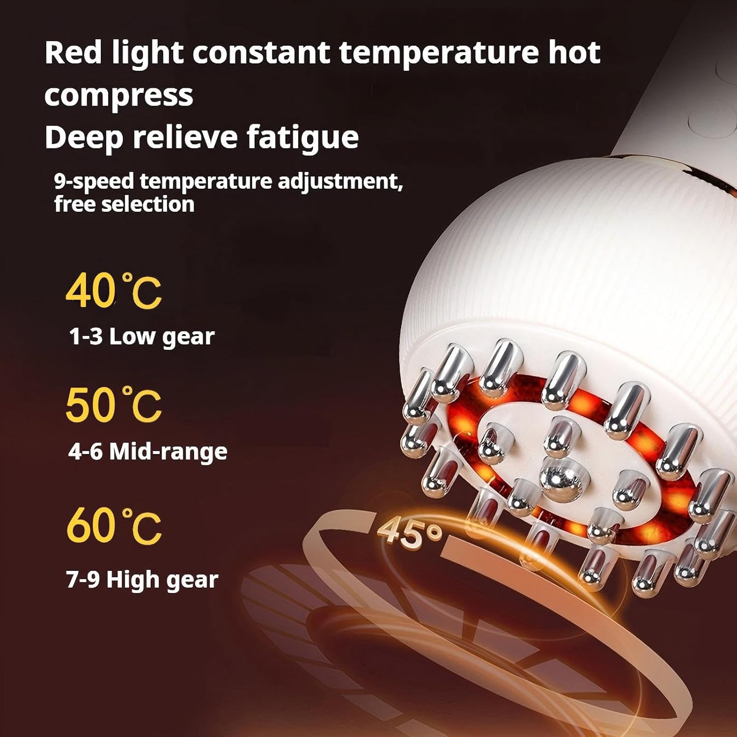 Electric Meridian Massage Device,9-Speed Digital Display Massager,Cupping Therapy Massage Brush