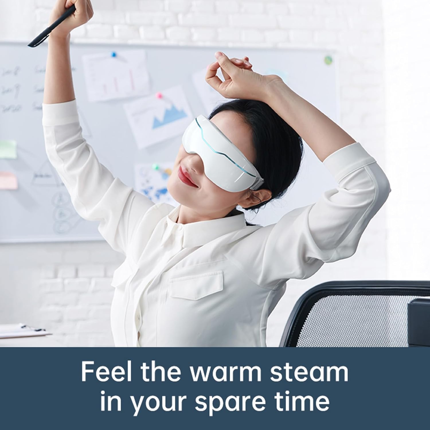 Eyes Steam Therapy Mask,Steam Eyes Mask for Dry Eyes Relief,2 Levels Adjustable Eye Steamer,Smart Hot & Cold Steam Eye Mask for Dark Circles Puffiness