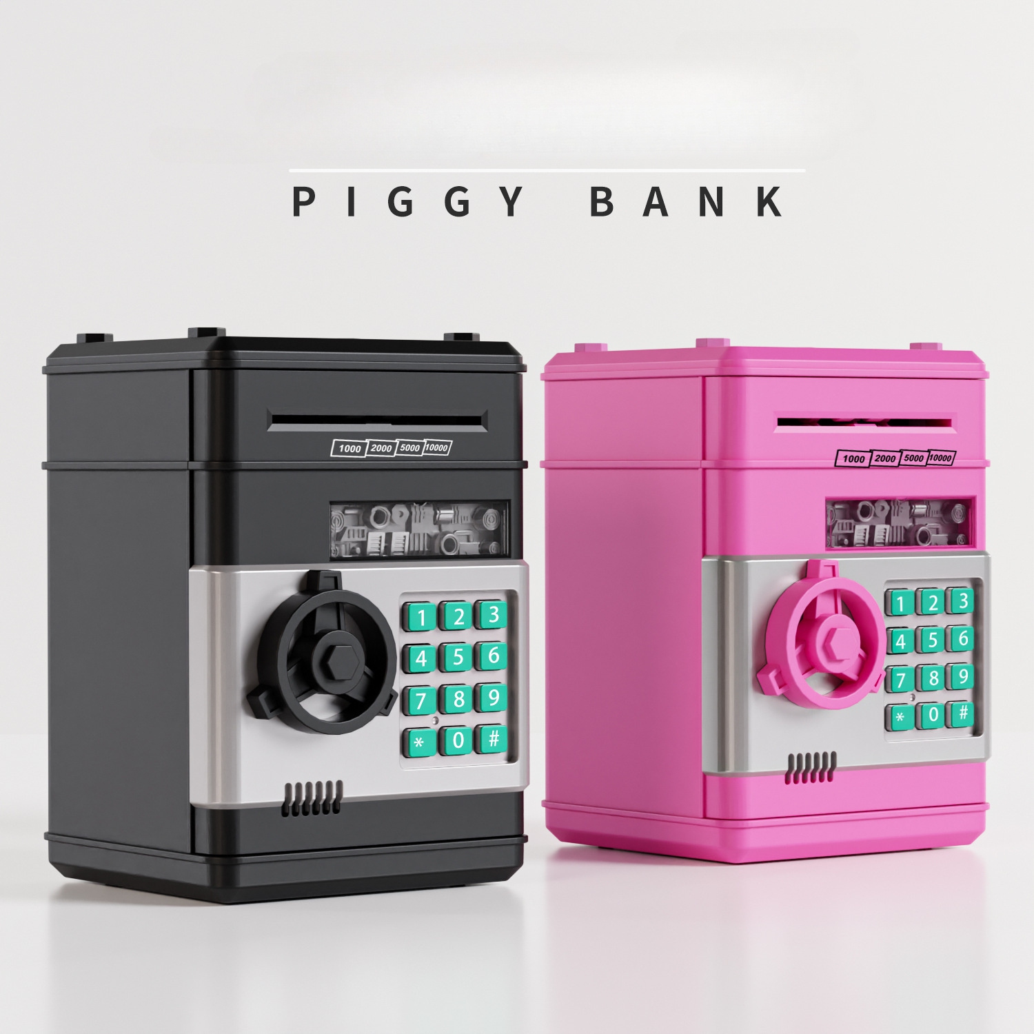 Tirelire électronique du cochon, boîte à billets roulante automatique, cadeau d'anniversaire des fêtes pour garçons et filles