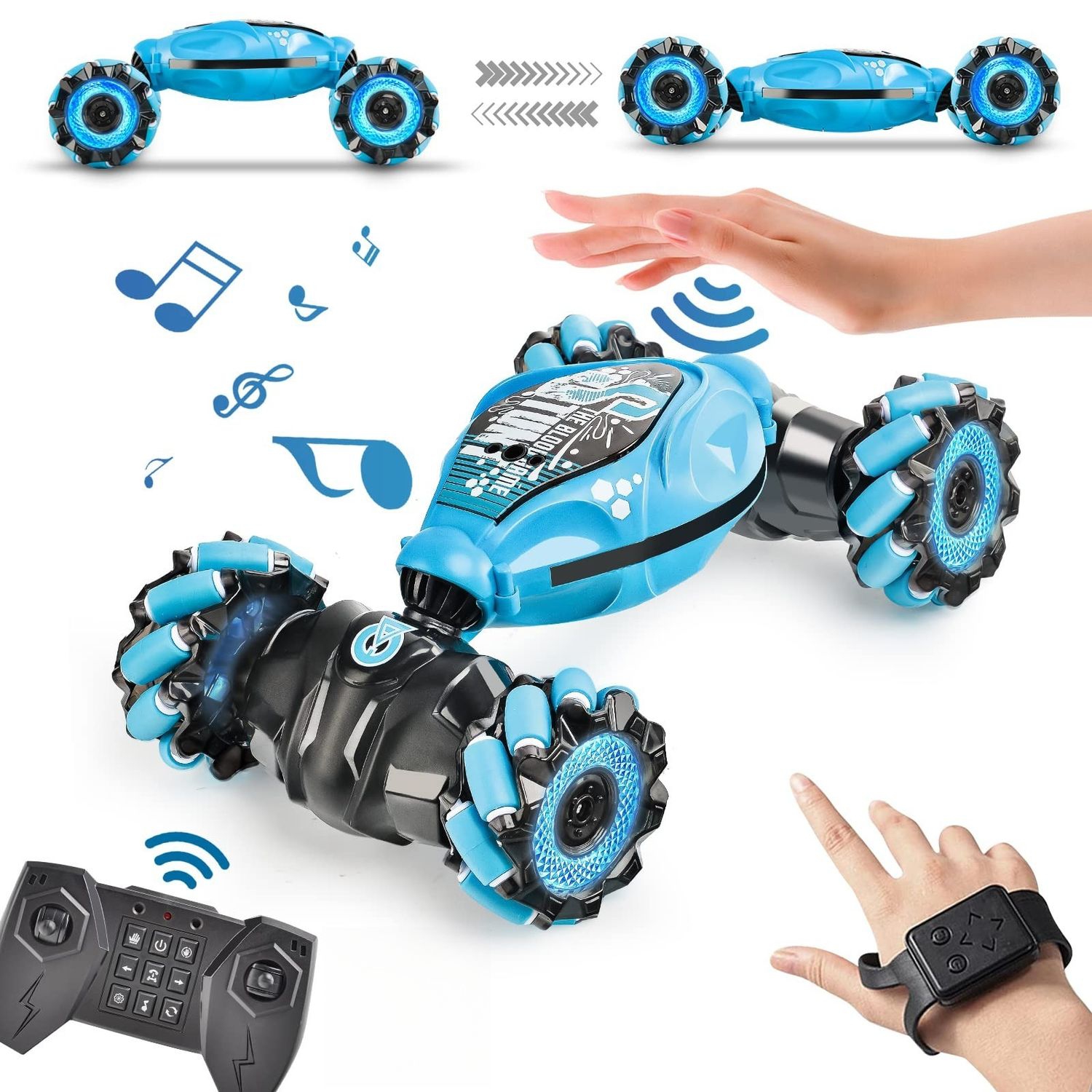 Handheld Remote Control Car, 2.4G Gesture Remote Control Car, All-Terrain Rotating Hand-Controlled Remote Control Car