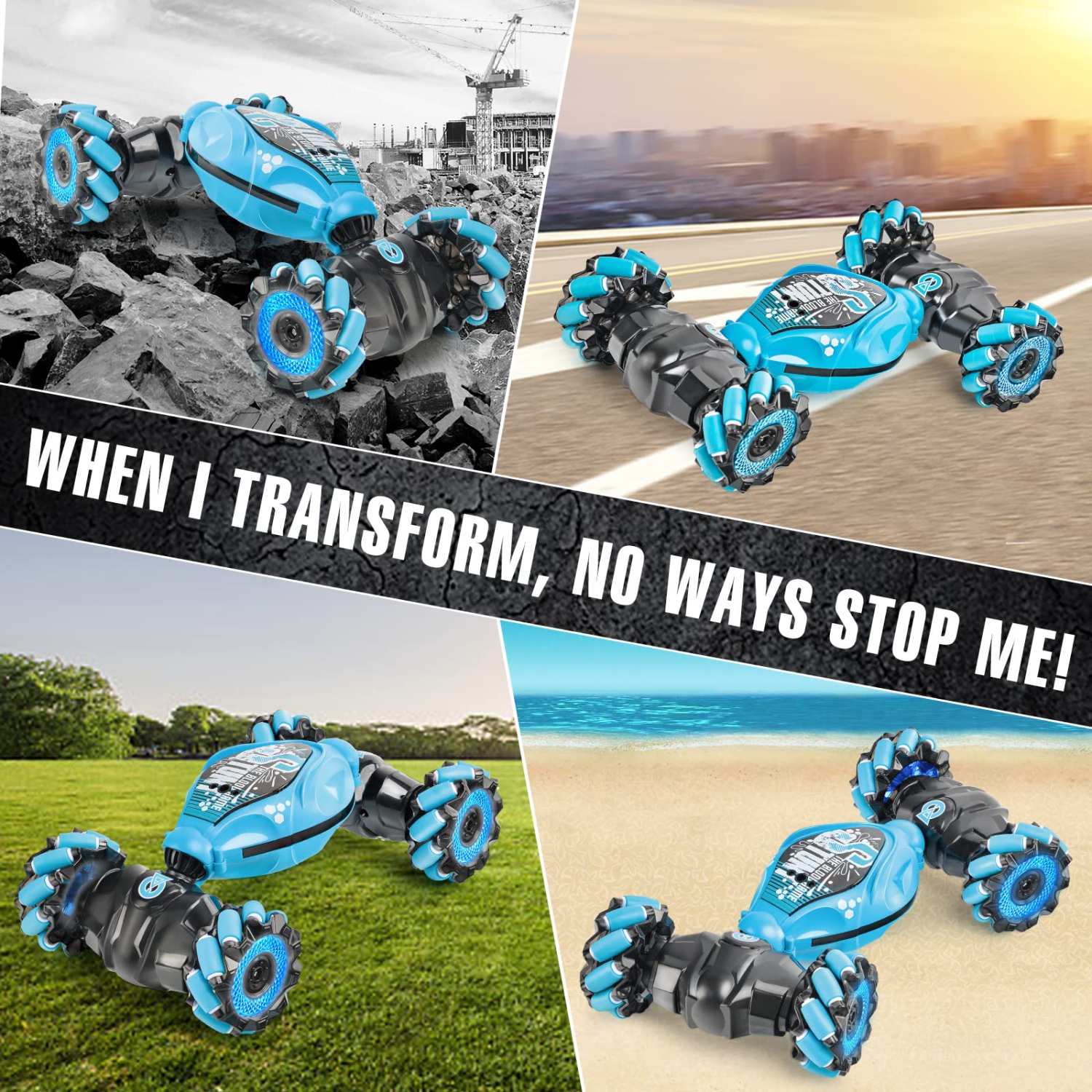 Handheld Remote Control Car, 2.4G Gesture Remote Control Car, All-Terrain Rotating Hand-Controlled Remote Control Car