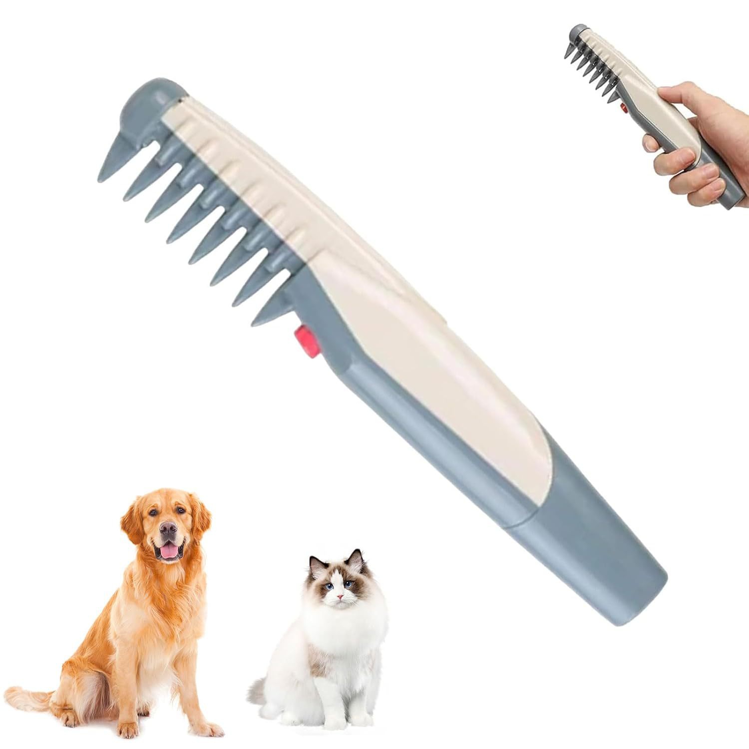 Pets Hair & Knot Out Removal Pet Grooming Comb,2-In-1 Trimming & Grooming Pets Brush for Dogs & Cats(1PCS)