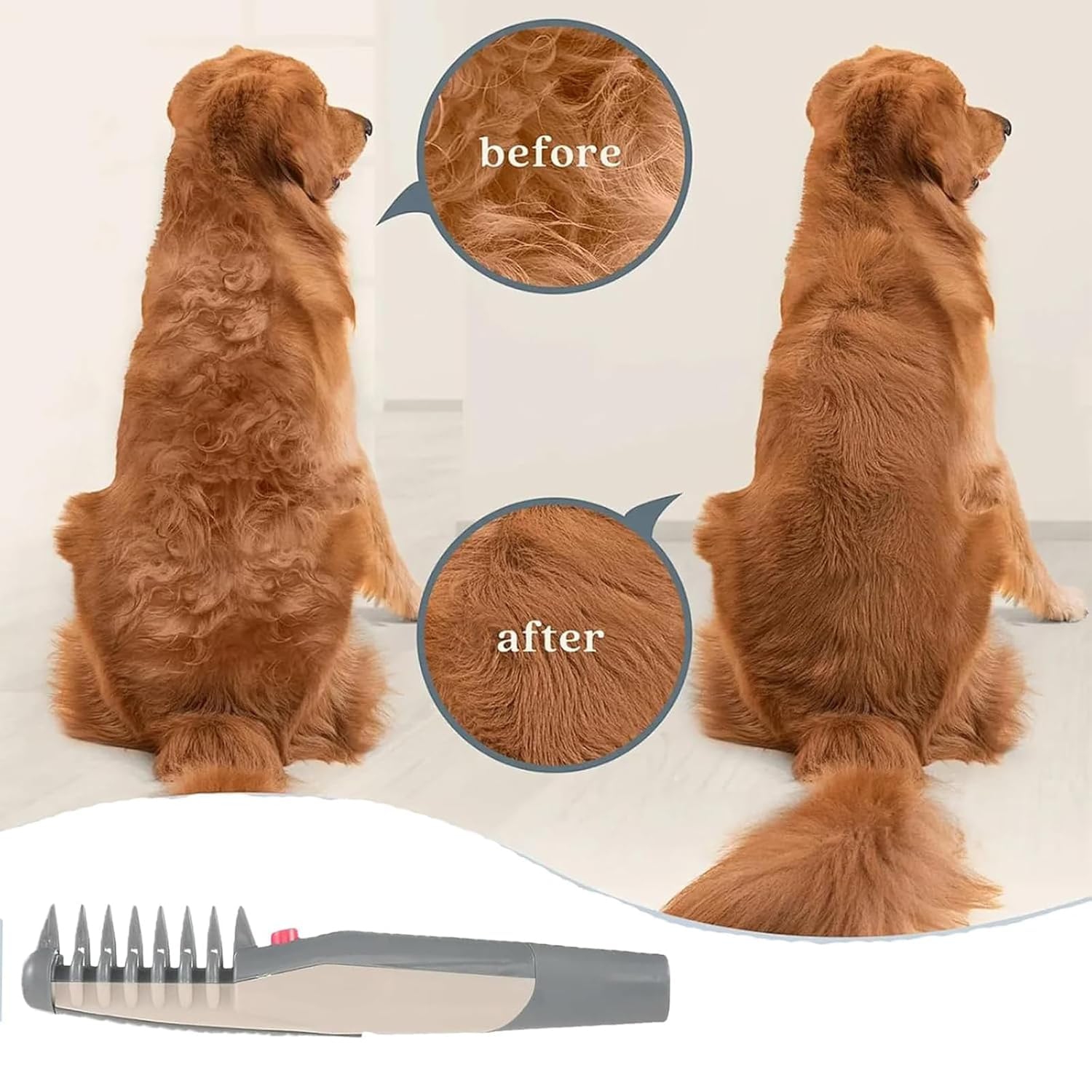 Pets Hair & Knot Out Removal Pet Grooming Comb,2-In-1 Trimming & Grooming Pets Brush for Dogs & Cats(1PCS)
