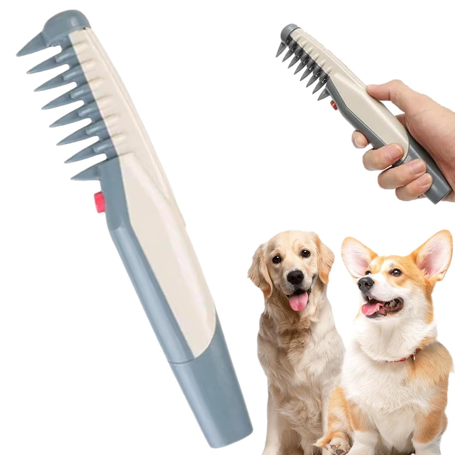 Pets Hair & Knot Out Removal Pet Grooming Comb,2-In-1 Trimming & Grooming Pets Brush for Dogs & Cats(1PCS)