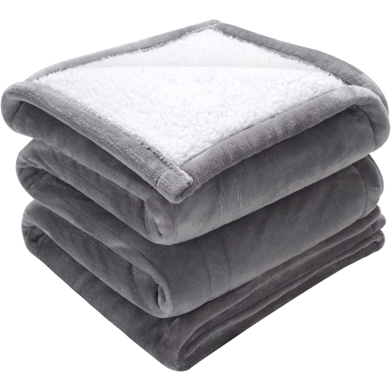 VEVOR 50" x 60" Heated Blanket Electric Throw, Soft Flannel & Sherpa Heating Blanket with 3 Hours Timer Auto-off, 5 Heating Levels for Sofa, ETL &