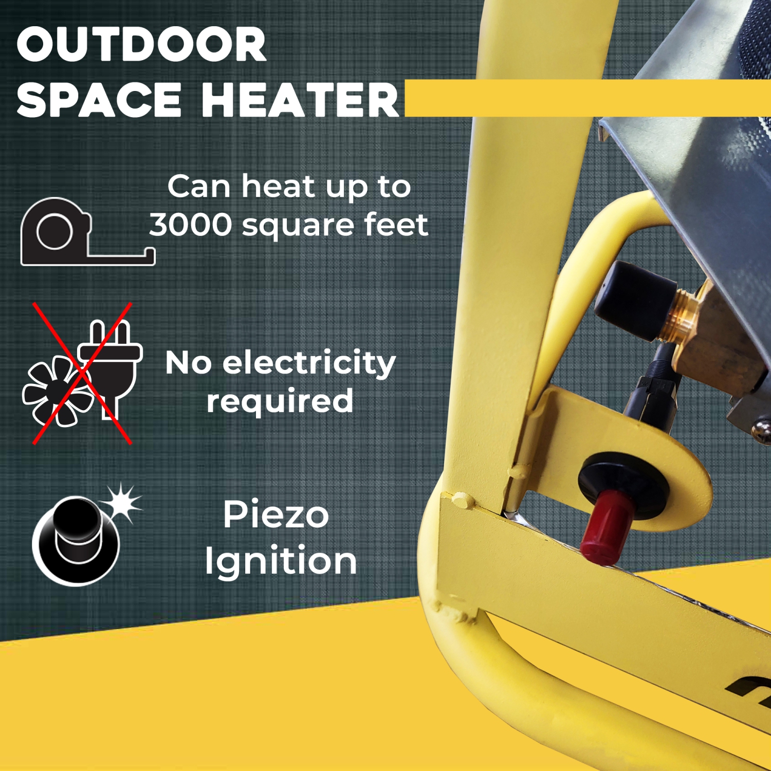 Martin GF125LP 360-Degrees Radiant Heater - 125,000 BTU Portable Infrared Propane Gas Heater on Wheels; Surround Heat for Outdoor Use, Construction