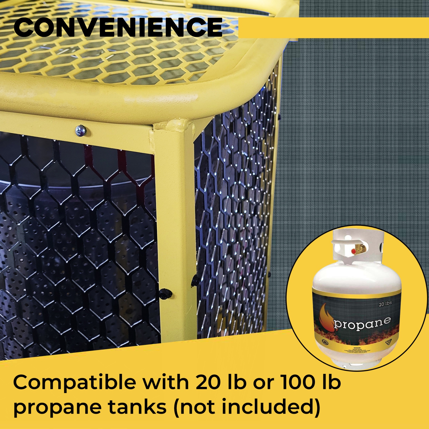 Martin GF125LP 360-Degrees Radiant Heater - 125,000 BTU Portable Infrared Propane Gas Heater on Wheels; Surround Heat for Outdoor Use, Construction