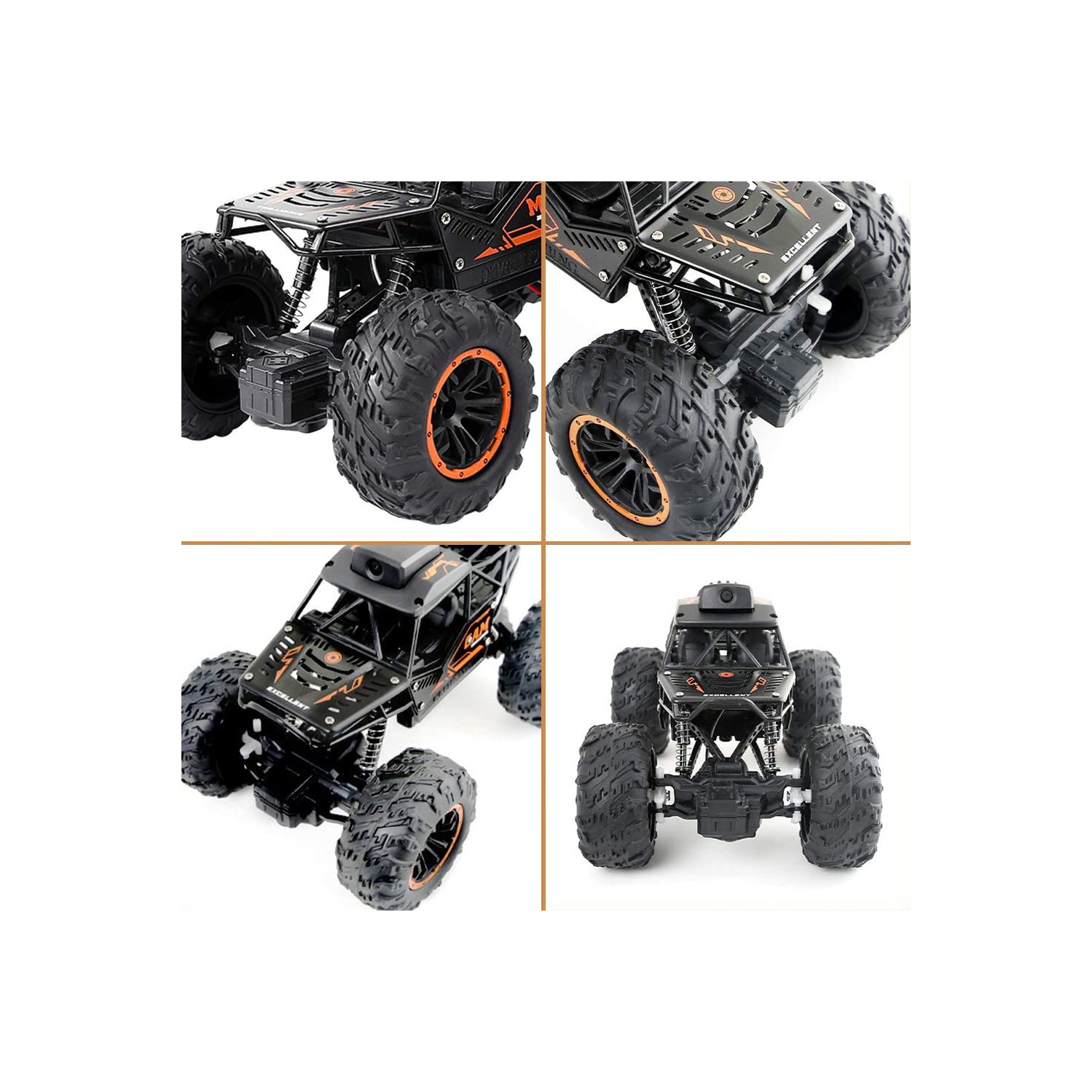 RC Car, 1:18 Remote Control Car with Camera, High Speed Alloy Off Road Truck Fast Racing Vehicle Electric Hobby Toy Car Gift for Boys Kids Teens