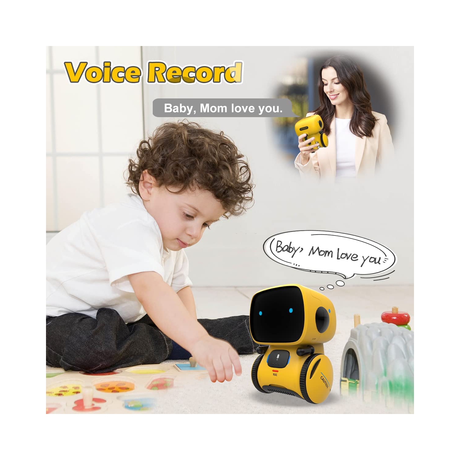 Robot commandé par la voix , Robotique éducative STIM , Danse , Chanson , Parler, Touch Sense,Jouets-cadeaux de Noël pour enfants de 3 4 5 6 7 ans