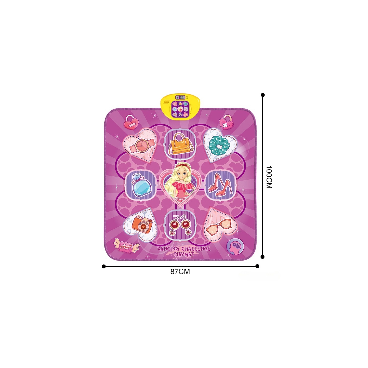 Tapis de danse Jouets pour filles de 3 ans et plus, Jouets pour enfants , Tapis musical dansant avec lumières LED, Jouets d'anniversaire pour filles