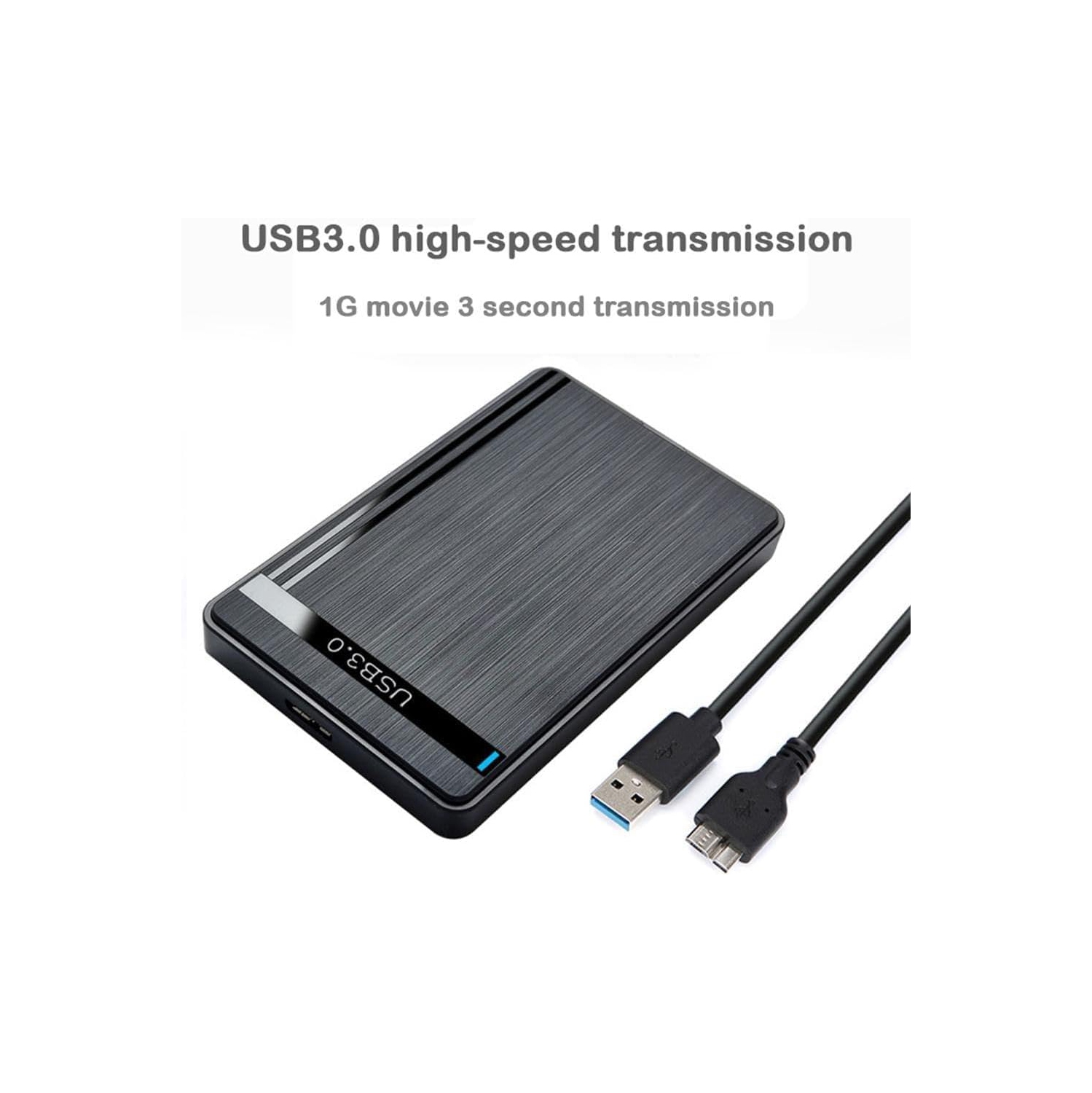 2.5-inch mobile hard disk box computer serial port solid state SSD mechanical black USB 3.0 brushed hard disk box