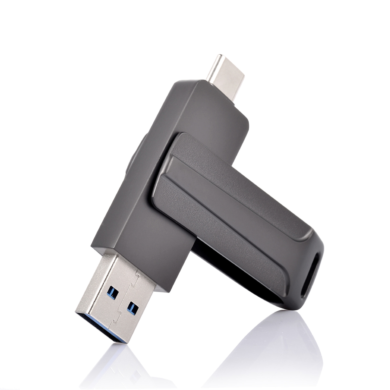Clé USB SSD portative ultra-mince et compacte de 128&nbsp;Go Clé électronique USB haute vitesse USB de type C Téléphone mobile USB à double usage