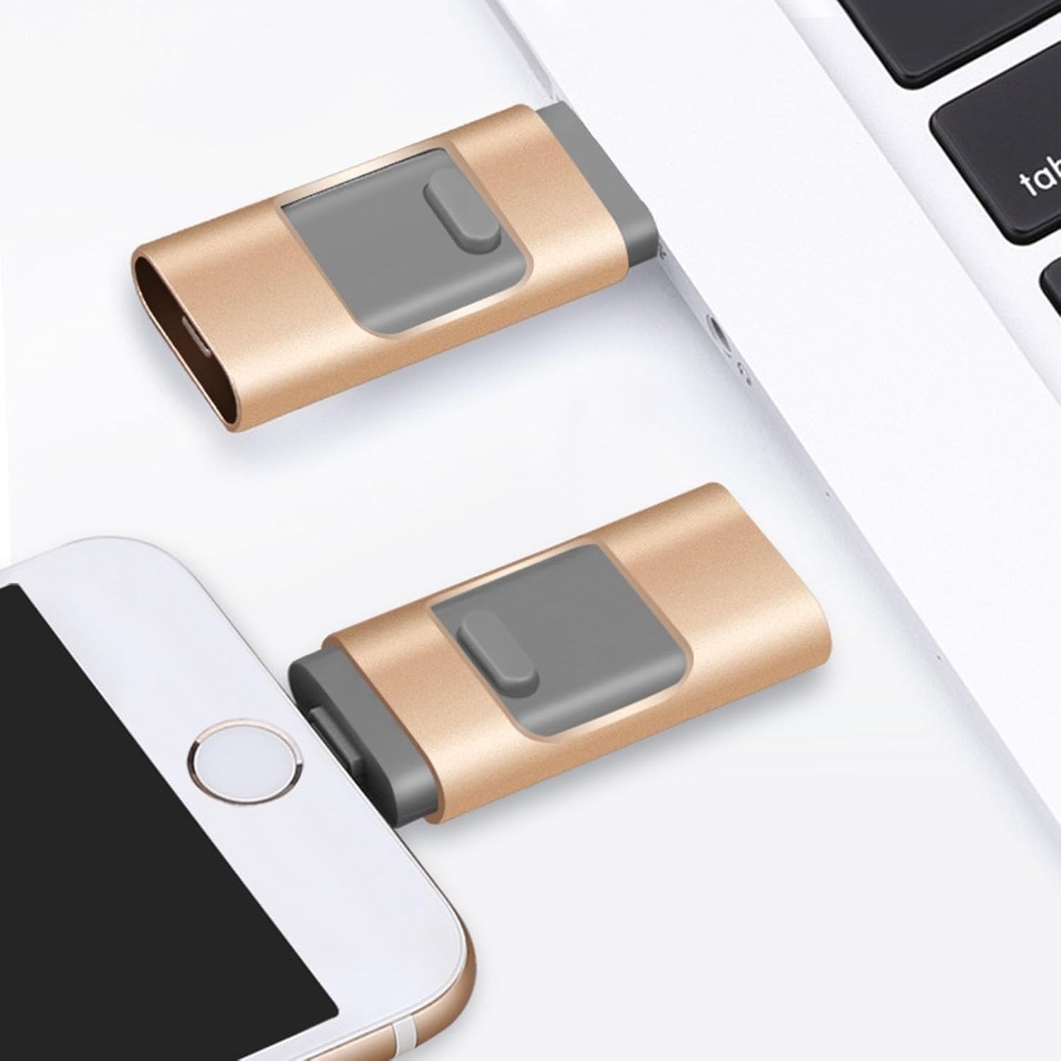 Clé USB 3,0 de type C multifonctionnelle pour Android/iPhone/ordinateurs Petit, durable, portatif, grande capacité Appareil de stockage
