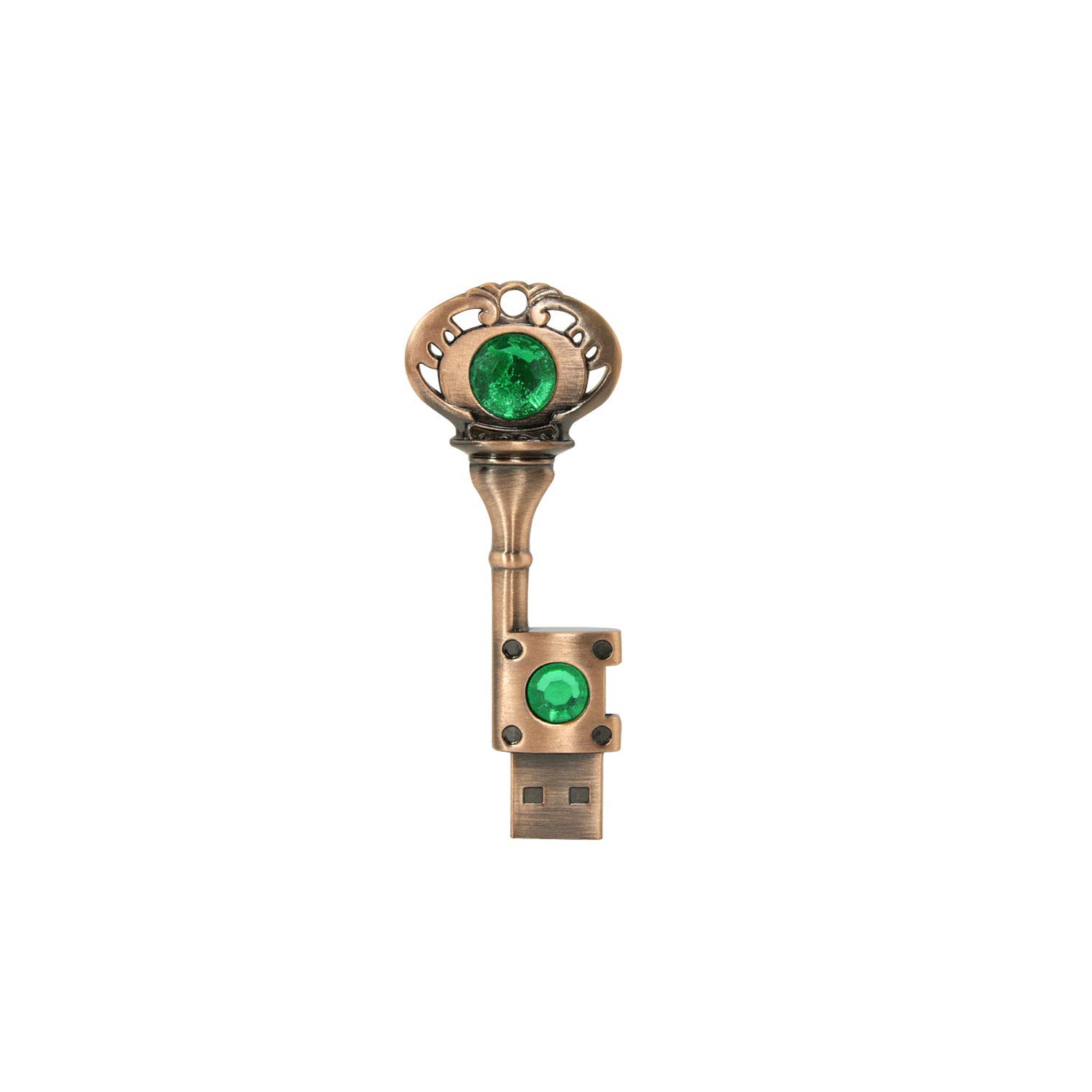 Clé USB à bijoux en métal Emerald Lovely de 64&nbsp;Go - Portabilité haute vitesse, design tendance, stockage de données et choix de cadeau